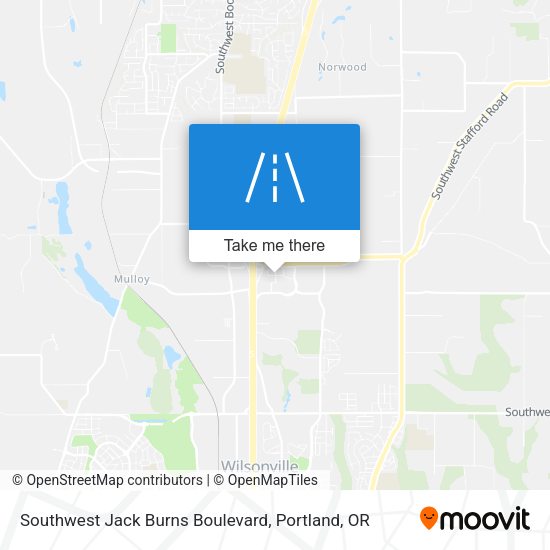 Southwest Jack Burns Boulevard map