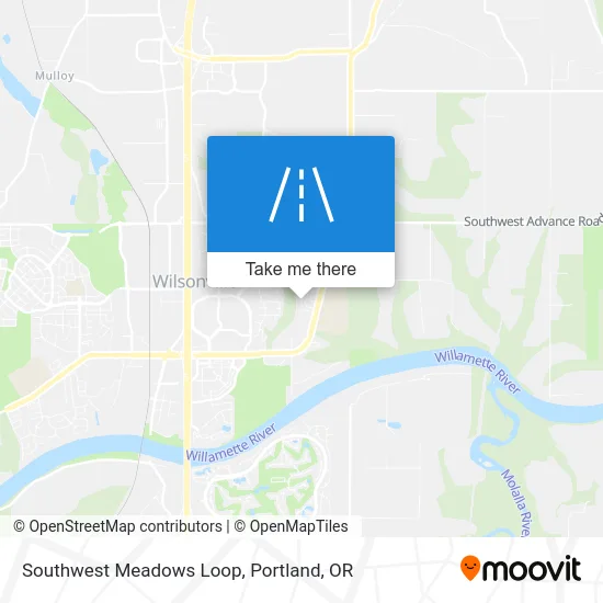 Southwest Meadows Loop map