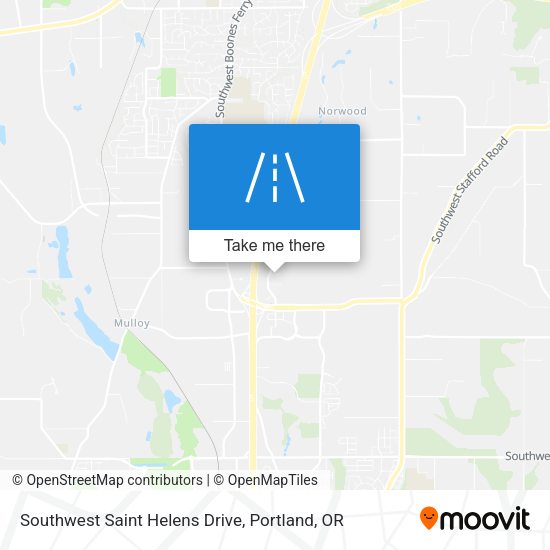Southwest Saint Helens Drive map