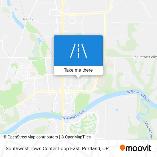 Southwest Town Center Loop East map