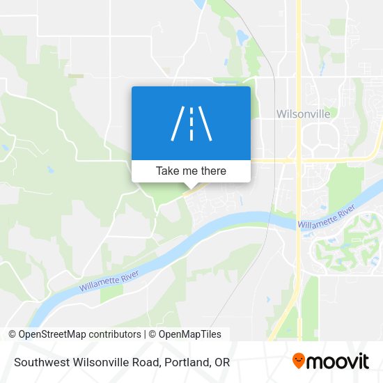 Southwest Wilsonville Road map