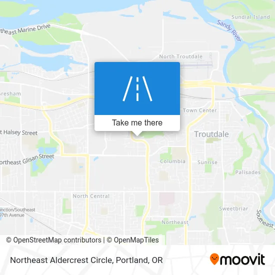 Northeast Aldercrest Circle map