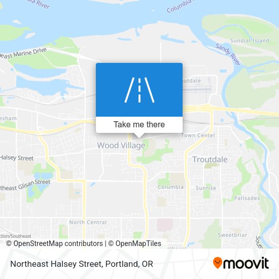 Mapa de Northeast Halsey Street