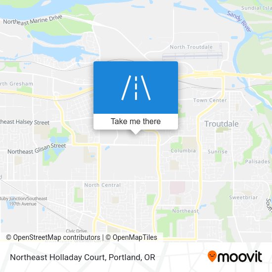 Northeast Holladay Court map