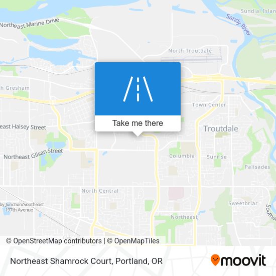 Northeast Shamrock Court map