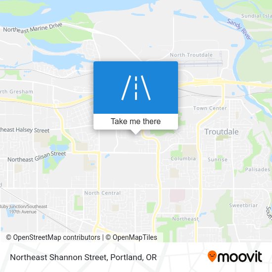 Northeast Shannon Street map