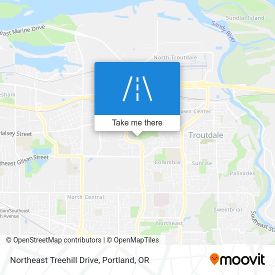 Northeast Treehill Drive map