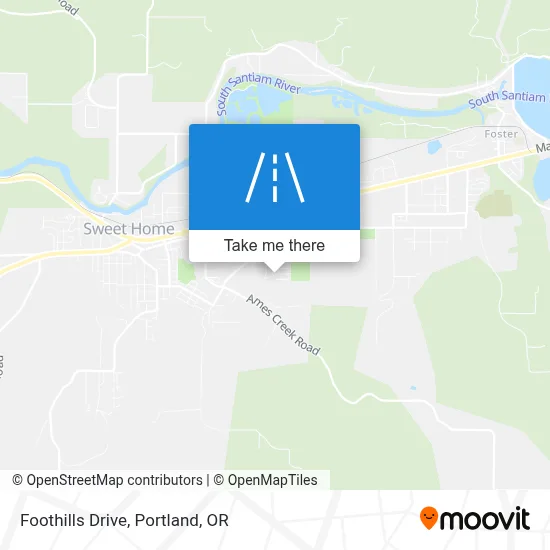 Foothills Drive map