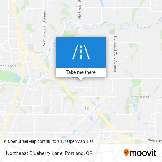 Northeast Blueberry Lane map