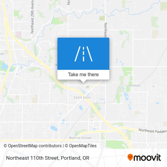 Northeast 110th Street map
