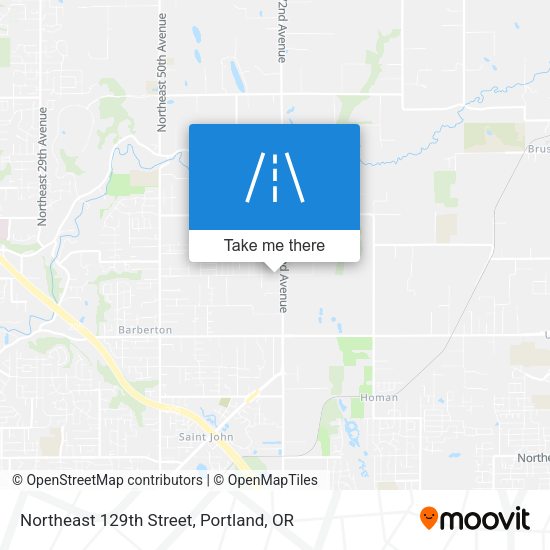 Northeast 129th Street map