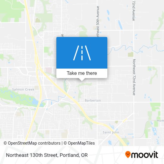 Northeast 130th Street map