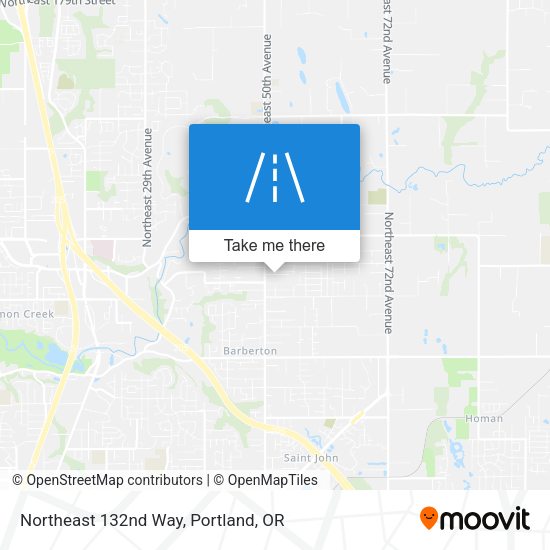 Northeast 132nd Way map