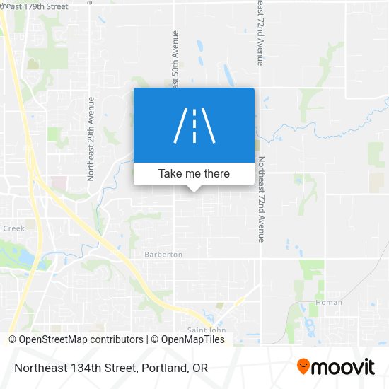 Northeast 134th Street map