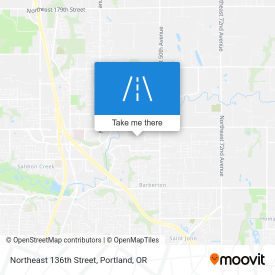 Northeast 136th Street map