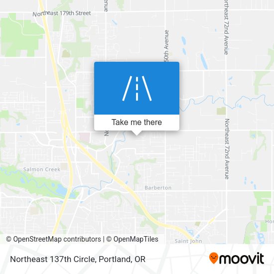 Northeast 137th Circle map