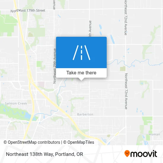 Northeast 138th Way map