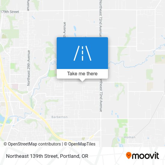 Northeast 139th Street map