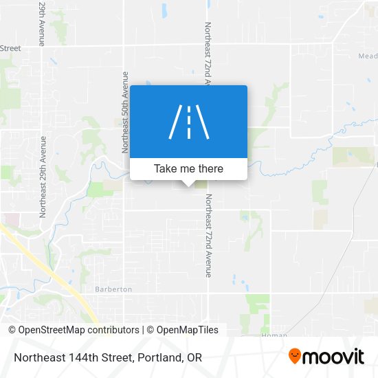 Northeast 144th Street map