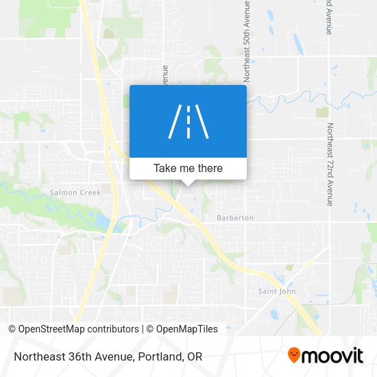Northeast 36th Avenue map