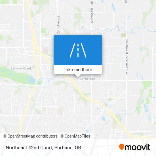 Northeast 42nd Court map