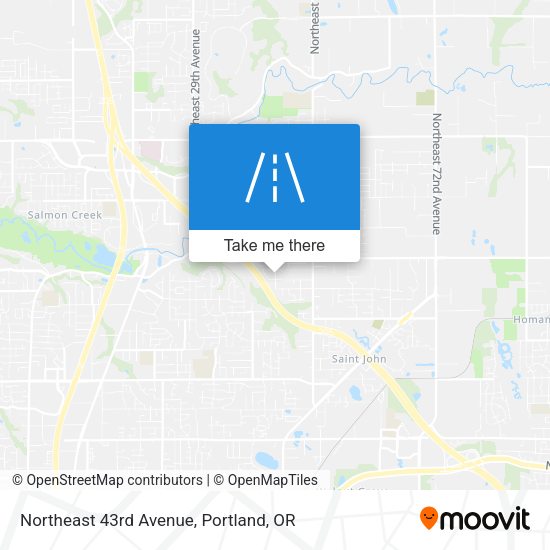 Northeast 43rd Avenue map