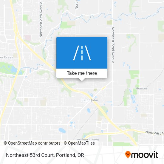 Northeast 53rd Court map