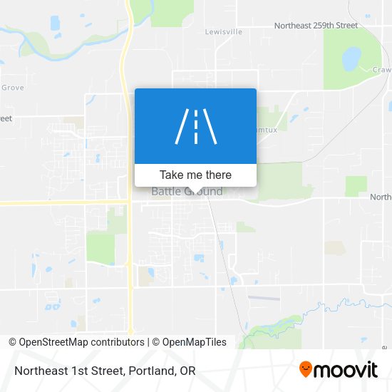 Northeast 1st Street map