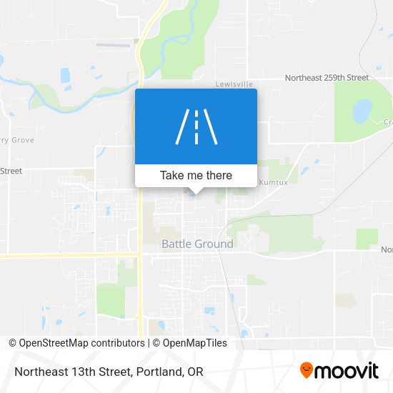 Northeast 13th Street map
