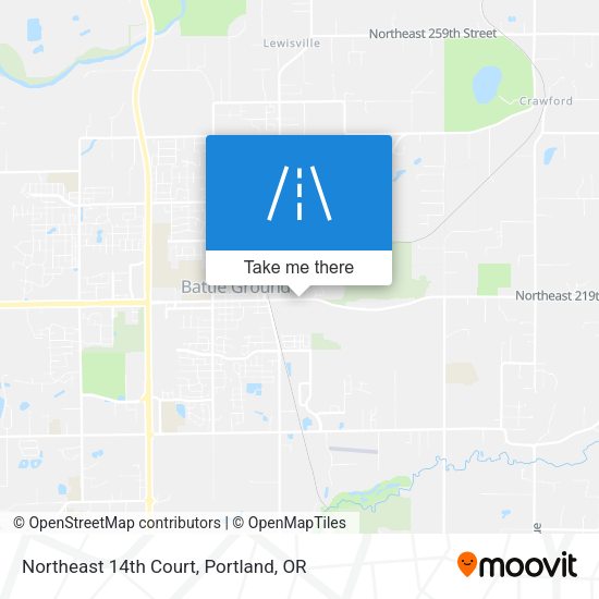 Northeast 14th Court map