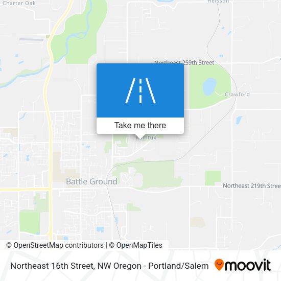 Northeast 16th Street map