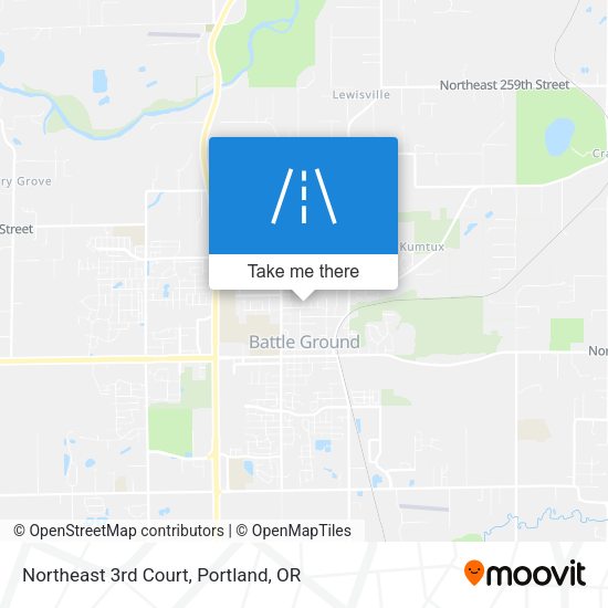 Northeast 3rd Court map