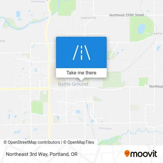 Northeast 3rd Way map
