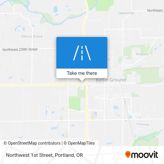 Northwest 1st Street map