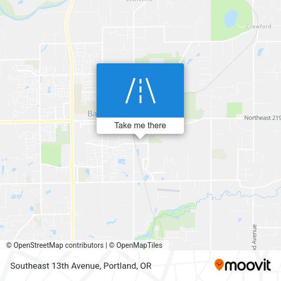 Southeast 13th Avenue map