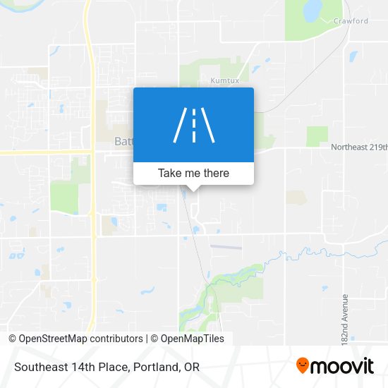 Southeast 14th Place map