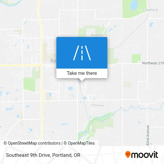 Southeast 9th Drive map