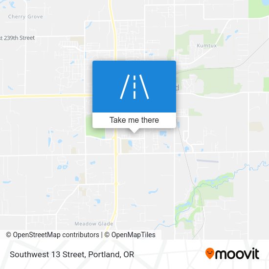 Southwest 13 Street map