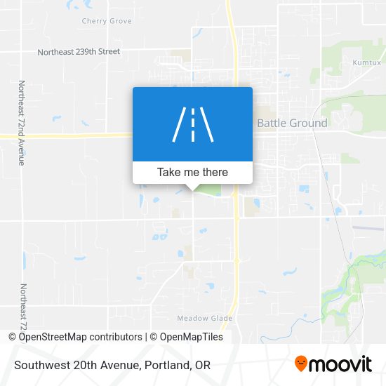 Southwest 20th Avenue map