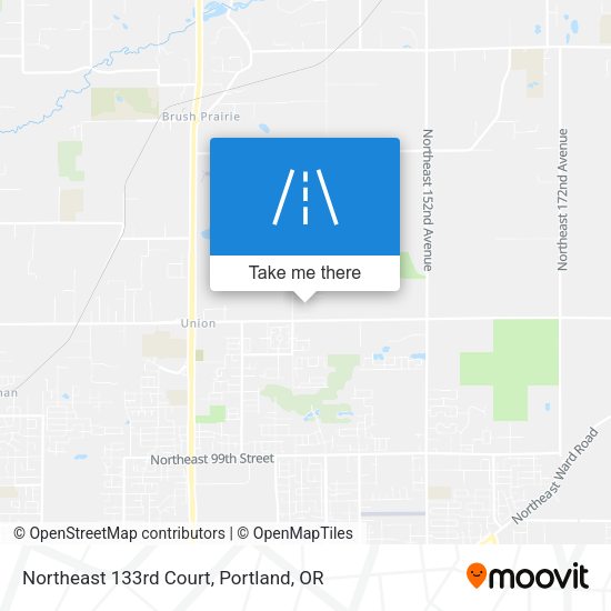 Northeast 133rd Court map