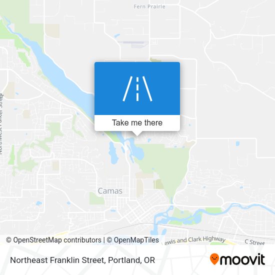 Northeast Franklin Street map