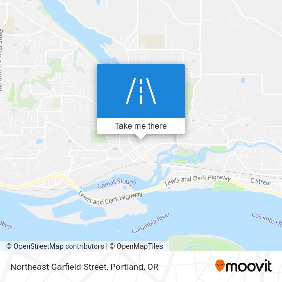 Northeast Garfield Street map