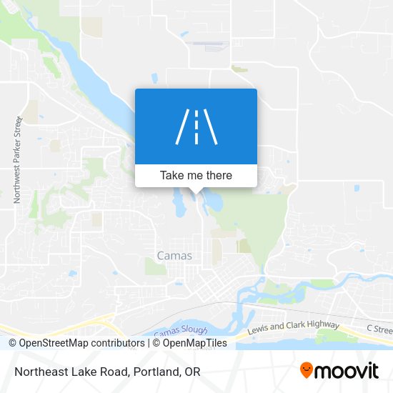 Northeast Lake Road map