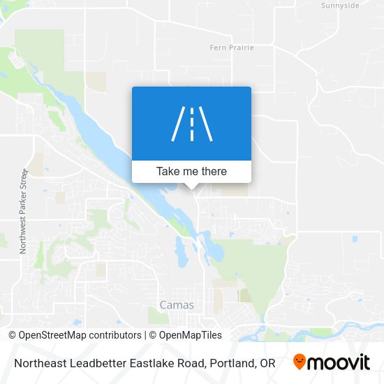 Northeast Leadbetter Eastlake Road map