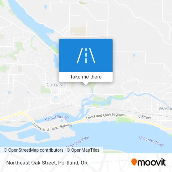 Mapa de Northeast Oak Street