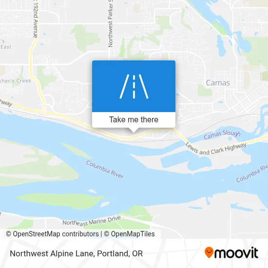 Northwest Alpine Lane map