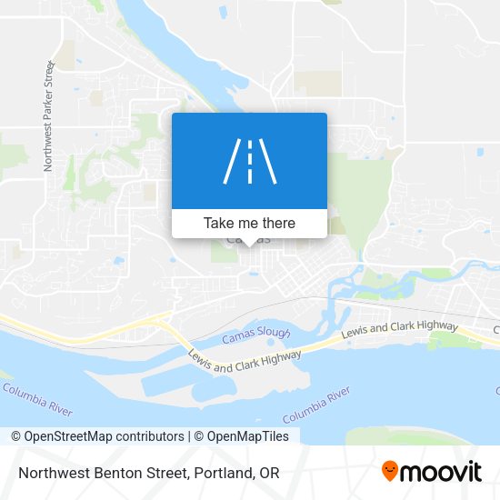 Northwest Benton Street map
