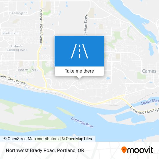 Northwest Brady Road map