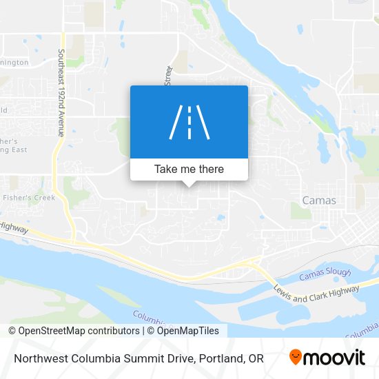 Northwest Columbia Summit Drive map