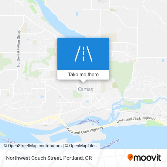 Northwest Couch Street map